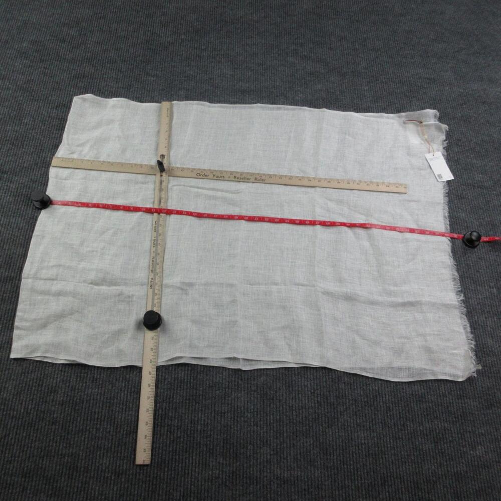 Quince Scarf Womens One Size White Linen Rectangle Fringe Multifunctional NWT - Picture 6 of 12